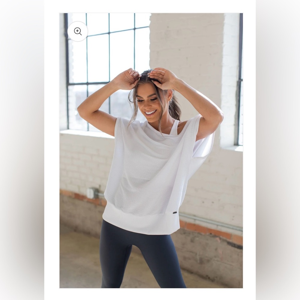 Textured White Women's Top